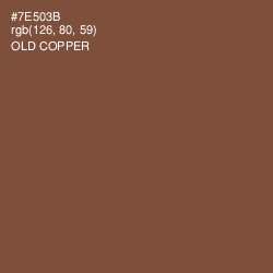 #7E503B - Old Copper Color Image